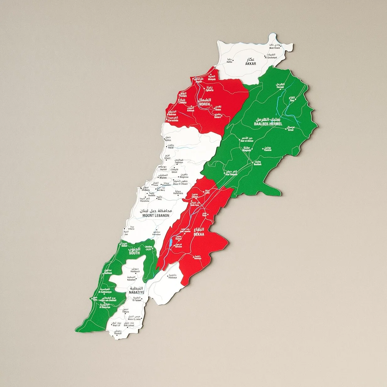 Muslim Country Map Wall Art Printing and Wooden Decors